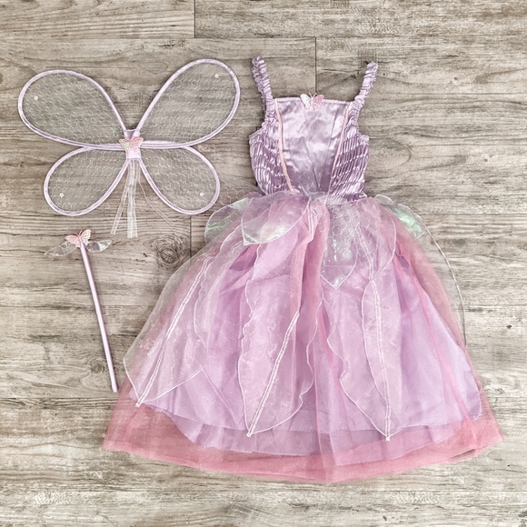 DETACHABLE 3 PC NWT Girls Fairy PRINCESS Costume! - Picture 4 of 8